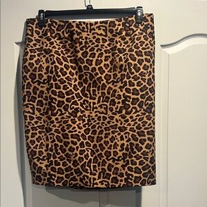 Lord & Taylor Leopard Print Pencil Skirt